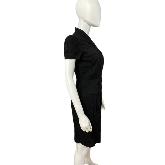 ABS by Allen Schwartz Black Button Dress Size 4 - Picture 5 of 10